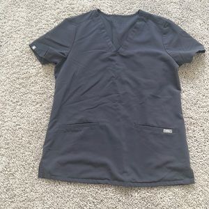 Small Figs Charcoal Scrub Top